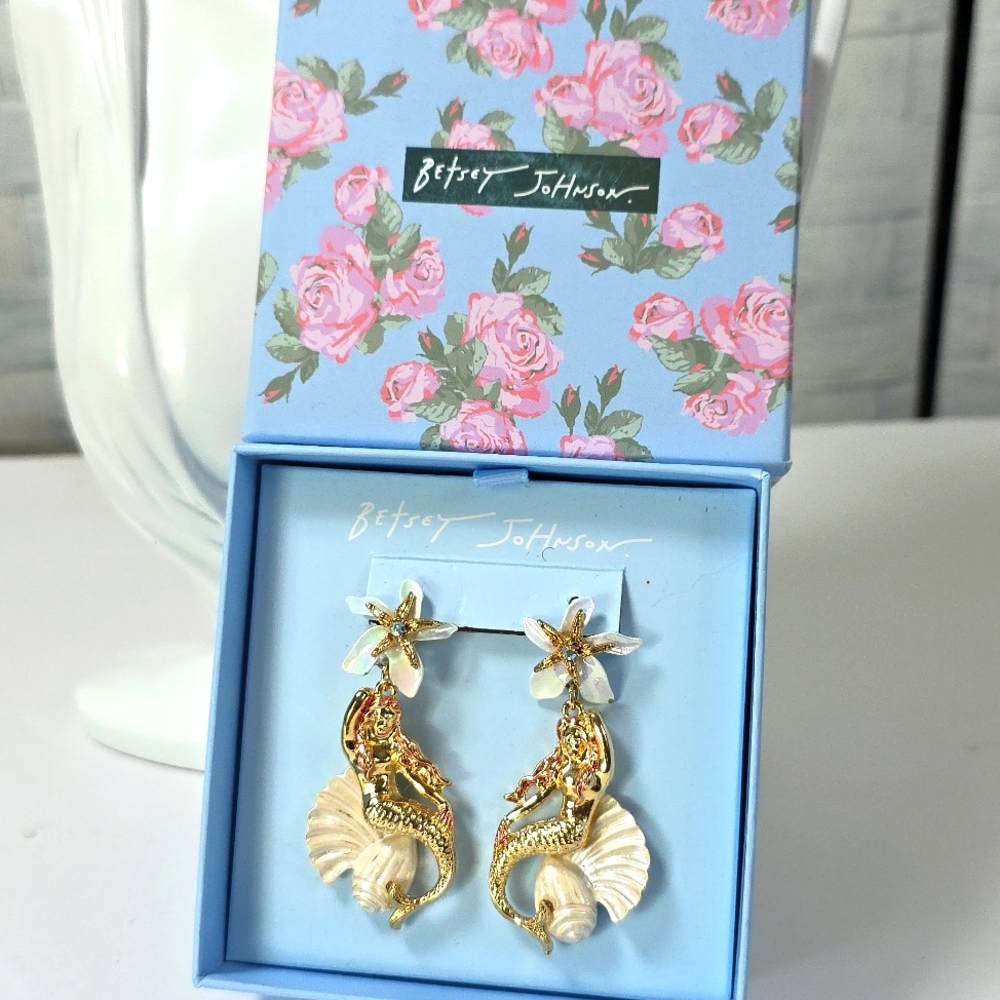 BETSY JOHNSON Mermaid Earrings